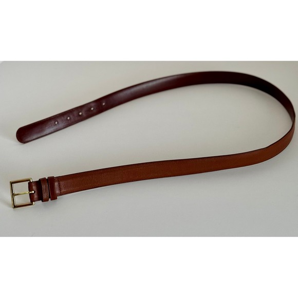 Men's Coach #7600 Belt Brown Leather Glove Tanned Cowhide Brass Buckle Size 40" - Picture 5 of 10